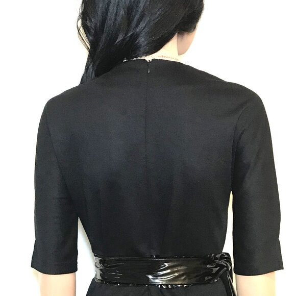 Lucky Lady Women's Black Short Sleeve Mini Dress with Belt - Size Medium - Picture 5 of 6